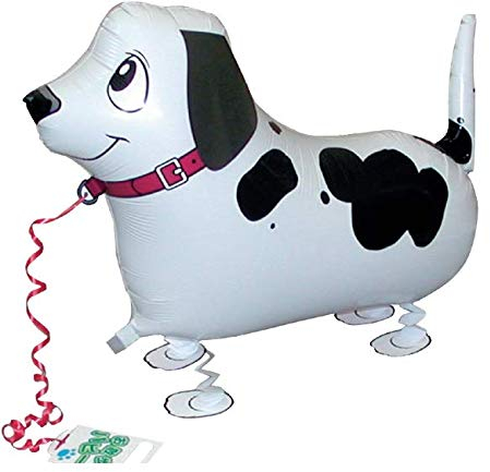 Kopper-24 Airwalker Ballon Dalmatiner Hund - laufendender Hunde Luftballon Tier Helium Walking Folienballon Deko für Kinder Geburtstag Party Hochzeit Kinder Geschenk JGA Dekoration Tierballons Laufen