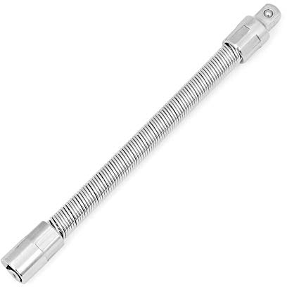 BE-TOOL - Chiave a bussola flessibile da, prolunga per cacciavite e chiave a cricchetto (confezione da 2), argento