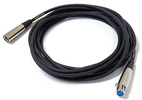 Senor Cable 20 Foot XLR Male to XLR Female Microphone Cable | Microphone Cord XLR Microphone Cable Wire for Studio Recording and Live Sound - Senor Mic Cable - Single Black