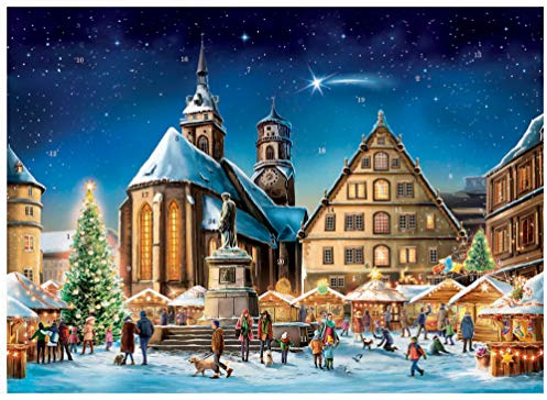 Adventskalender/Weihnachtskalender aus Papier mit Bildern und Glitzer Stuttgart