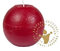 Rustic-Kugelkerzen Dunkel-Bordeaux 100 mm