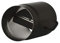 Tubo per stufa, 2 mm, 150 mm, 0,5 m, con valvola a farfalla, colore: nero