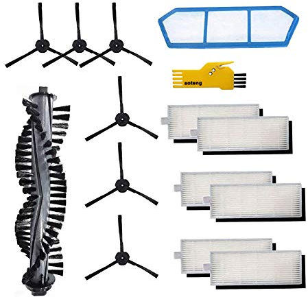Aoteng - Kit di accessori per aspirapolvere robot ILIFE A4s, spazzola principale, filtro primario, filtro Hepa, spazzola laterale