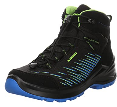 LOWA Zirrox GTX Mid Junior 36-40 Schwarz - Gore-Tex Wasserdichter komfortabler Kinder Gore-Tex MultiFunktionsschu