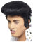 PAPSTAR NEU Perücke Herren Elvis Deluxe Rock 'n Roll mit Koteletten, schwarz - mit Haarnetz