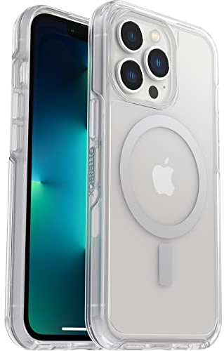 OtterBox Symmetry+ Clear Case for iPhone 13 Pro for MagSafe, Shockproof, Drop proof, Protective Thin Case, 3x Tested to Military Standard, Antimicrobial Protection, Clear