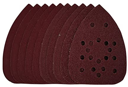 Draper 43466 Detail Sanding Sheets with Hook and Loop, 140mm, Assorted Grit, SSD3 (Pack of 10)