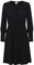 ICHI IHNELLY DR Damen Freizeitkleid Kleid Minikleid Pailletten Langarm V-Ausschnitt Regular-Fit, Größe:S, Farbe:Black (194008)