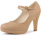 Allegra K Women's Platform Chunky Heel Sandals Pumps Nude 4.5 UK/Label Size 7 US