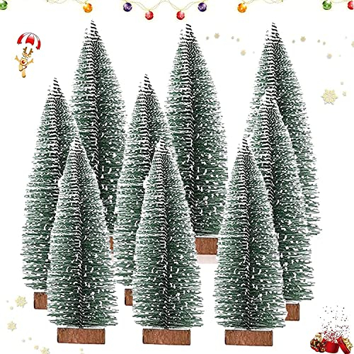 Weihnachtsbaum, 9Stück Mini Weihnachts Baum,Christmasbaum Mini Grün,Weihnachtsbaum Miniatur,Mini Künstlicher Weihnachtsbaum,Weihnachts Baum Klein,Künstlich Klein Weihnachtsdeko,Bäumchen Weihnachten