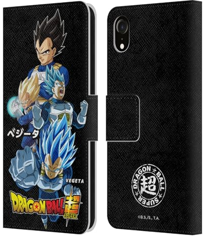 Head Case Designs Offizielle Dragon Ball Super Vegeta Universe Survival Characters Leder Brieftaschen Handyhülle Hülle Huelle kompatibel mit Apple iPhone XR