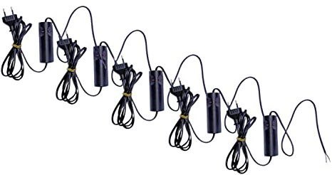 Relco Schnurdimmer mit Zuleitung, 60-160 W, stufenlos, Kabeldimmer, Drehdimmer (5, schwarz)