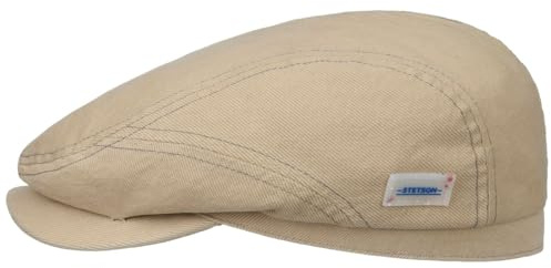 Stetson Sustainable Cotton Driver Flatcap Schirmmütze meliert einfarbig Herren Frühling Sommer