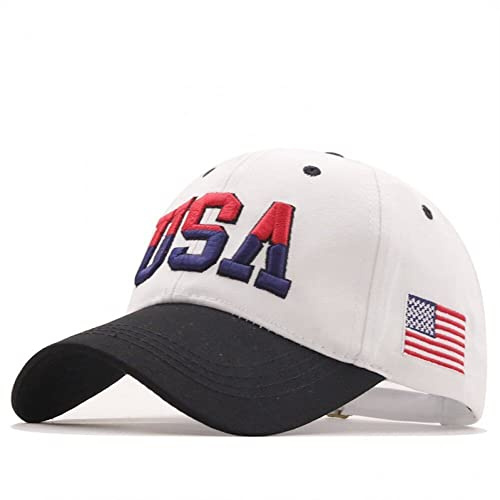 Hrippy Usa Flag Baseball Cap American Stickerei Verstellbarer Schnapphut -Baumwoll -außenschutz Sonnenhut Hip Hop Caps Für Unisex