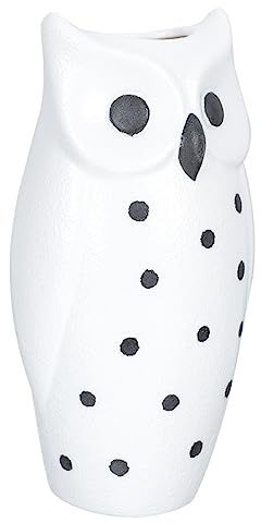 Garneck Blumenarrangement Blumenornamente Tischdekoration Hydrokultur-Pflanzgefäß Eulen-Blumenvase Keramik-Utensilienhalter Dekorative Vase Weiße Keramikvase Verzierung Tischvase