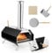 COSTWAY Forno per Pizza da Esterno, Forno Portabile a Legna da Esterno per Piazza, Forno per Pizza con Pietra per Pizza e Gambe Pieghevoli