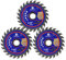 Lama per sega circolare 85 x 15 mm, taglio rapido, adatta per legno morbido e duro, pannelli da falegname e truciolato, denti in metallo duro, lama flessibile (3 pezzi)