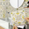 Hode Adesivi per Piastrelle Bagno e Cucina, Piastrelle Adesive Cucina e Bagno 24 Pezzi 15x15 cm Giallo Stile Retrò, Mattonelle Adesive Decorazione Murale in PVC Impermeabile