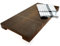 ELBERCRAFT® Schneidebrett Holz Eiche geräuchert Hirnholz 50 x 25 x 4 cm groß braun, mit Geschirrtuch