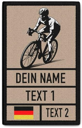Copytec Patch Rennradfahrer DEU personalisierbar Team Fahrrad Fahrer Name 9,8x6cm #40173