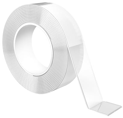 GRIFEMA GA4001-2 Nastro Biadesivo Extra Forte, 3 Metri Nastro Biadesivo Trasparente, 2 Rotoli, Impermeabile, per Pareti e Moquette