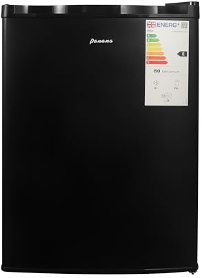 Panana 70L Small Fridge Free Standing Top Freezer Refrigerator Drinks Cooler Quiet, Black