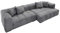 Riess Ambiente Modernes XXL Ecksofa Zero Gravity 305cm grau Webstoff Ottomane rechts Bigsofa Couch, Eckcouch für Wohnzimmer, Polsterecke, L-Form Couch