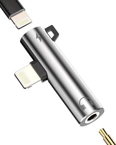 Adaptador Auriculares Jack 3.5 Lightning Cable Cascos Cargador Coche Auxiliar Dongle Aux Audifonos Carga Conector Audio Accesorios para Apple iPhone 14 13 12 11 Pro MAX Plus para iPad Air Convertidor