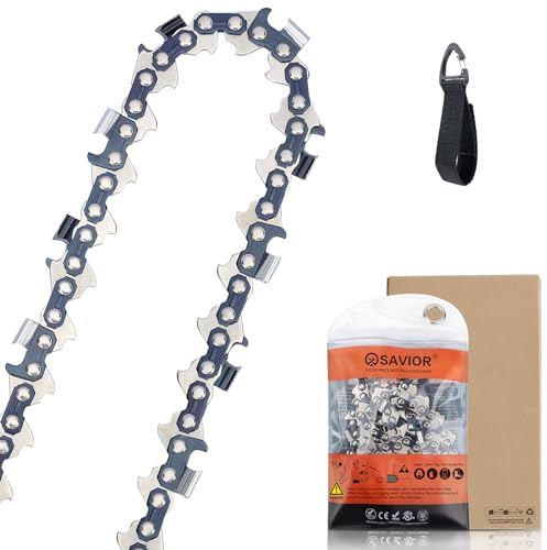 Savior Chaînes de tronçonneuses 3/8 1,5 mm 72 maillons longueur de guide-chaîne 50 cm compatible avec Husqvarna, Dolmar et autres