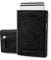 Slim Wallet mit Münzfach & RFID-Schutz - 100% Echtleder - Premium Kreditkartenetui - Kartenetui - Card Holder - Slim Wallet mit Scheinfach - Portmonnaie - Geldbörse - Unisex - Schwarz(Schwarz)