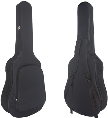 BBTISG Custodia per Chitarra Acustica, Impermeabile 40/41 Pollici Resistente Imbottita Protettiva per Chitarra Acustica Classica Tracolla Regolabile Custodia Morbida per Chitarra Acustica (Nero)