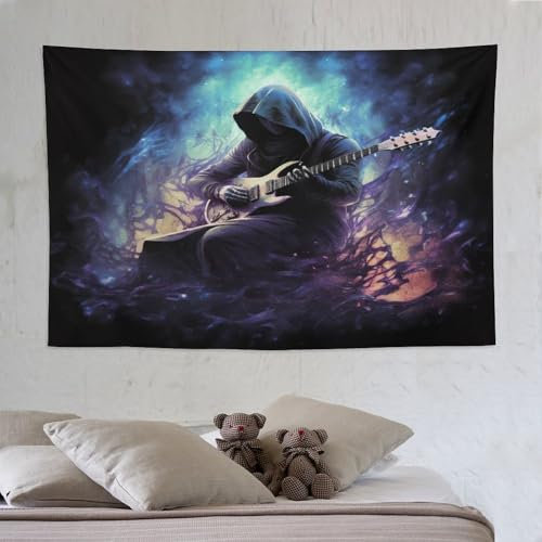 Gitarren Wandteppich Kunst Wandteppiche Aesthetic Wand Teppiche,für Wohnzimmer Tapestry Schlafzimmer Tapisserie Schlafsaal Deko 150×230cm