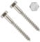 TERF® M8 X 200mm Coach Screws Hex Head Stainless Steel A2 (304) Coach Screw M8 (8mm) X 200mm Wood Masonry Brick Concrete Wall Fixing Lag Screw Bolts - Pack of 2
