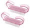 LICQIC Nail Brush, Nail Brush Cleaning Brush, Nail Brush with Handle is suitable for removing dirt from fingernails and toenails (2 Pcs Pink)