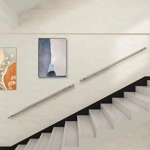 Edelstahl-Treppen-Wandhalterung, rutschfestes Stützgeländer für Innentreppen, Sicherheits-Haltegriff für Dachboden-Treppen, 50 x 140 cm Größe