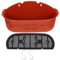 Mipcase Pot De Fleurs Décoratif Suspendu Rouge Longueur 35 Cm Largeur 13 5 Cm Jardinière Murale