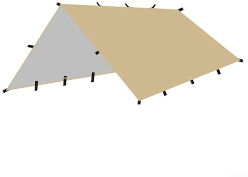 Bâche multifonction imperméable pour camping, abri, pique-nique, couverture de sol (jaune)
