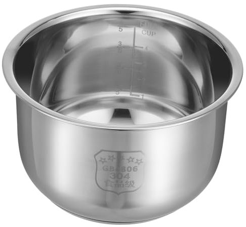 Gatuida Revestimiento para Olla Arrocera De Gran Capacidad Olla Interior Redonda De Acero Inoxidable Reemplazo De Arrocera para Cocinar Arroz