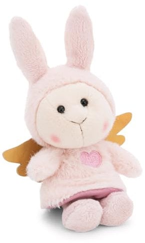 NICI 61892 Lapin Ange Gardien en Peluche, 12 cm, dans Une boîte Cadeau, 12 x 6,5 x 9,5 cm, Rose, Doux, Adorable pour câliner et Jouer, Excellente idée de Cadeau pour Enfants et Adultes