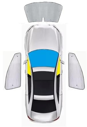 Parasol para VW para Touran 1T 2003-2015 para Parabrisas Coche Aislamiento Térmico Piezas De Automóvil Accesorios Visera Solar Parasol Coche Parasol Lateral(Front 3 Pieces)