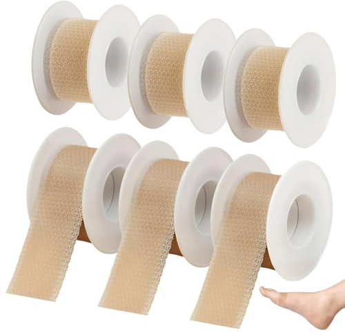 Hydrokolloid Pflaster–Bequeme, Wirksame Linderung von Blasen–6 Rollen Hydrokolloid Pflaster rolle, Einfache Anwendung an Zehen, Füßen und Händen–Hydrocolloid Roll, 2CM*100CM