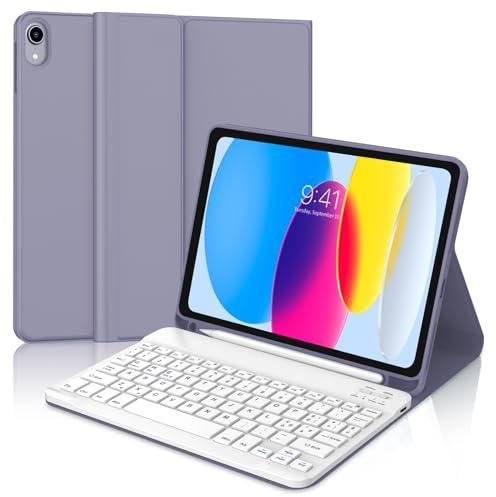 JADEMALL Tastiera per iPad A16 11 Generazione 2025/10 Generazione 10.9 2022, Italiano QWERTY Tastiera Bluetooth Staccabile per iPad 10/11 Generazione A16 11 Pollici 2025, Viola