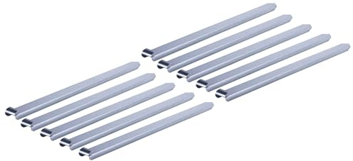 innogard Erdanker für Rasenkante schmal 10er Set Alu-Zink 450 mm | Fixierstäbe für Rasenkante schmal, Stabile Metall Bodenanker für Mähkanten, Korrosions- & Witterungsbeständig, Langlebig