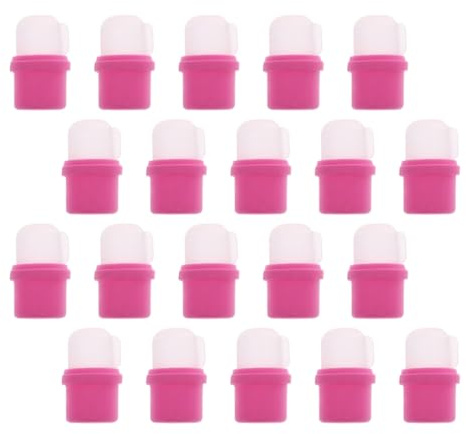 ARTIBETTER 20 Stück Wiederverwendbare Tragbare Nagelentferner Kappen aus Kunststoff Soak Off Caps für Haushalt und Nagelstudio Nagelaccessoire zum Einweichen von UV und Gellack
