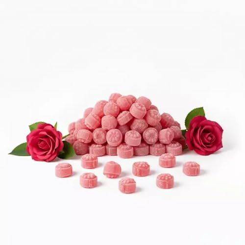 Bonbons à la Rose sachet 200 gr Bonbon à sucer Ingrédients : sucre, sirop de glucose, arôme naturel de rose.