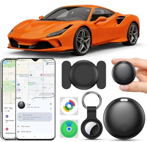 GPS Coche Localizador, 2026 Nuevo Air Tracker Android y iOS Localizador GPS de Objetos Bluetooth Magnetismo Sin Tarjeta SIM ni Suscripción Invisibilidad Tracker Rastreador Oculto para Coches/Bicicleta