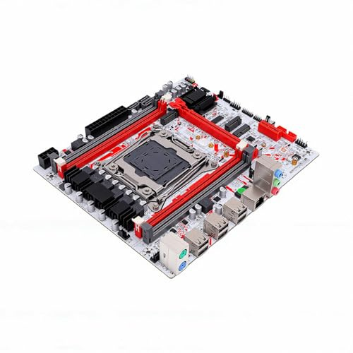 VBESTLIFE Placa Base para Juegos X99, Placa Base para Computadora Micro ATX con Interfaz M.2 NVMe NGFF Fuente de Alimentación de 8 Fases DDR3 de 4 Canales 128 GB, para CPU LGA 2011 3 E5 V3