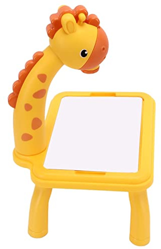 HUSHUI Drawing Projector Table Educational Toy for Kids 3 Years and Up with Learning and Artistic Fun in Durable Plastic (Small yellow color box)