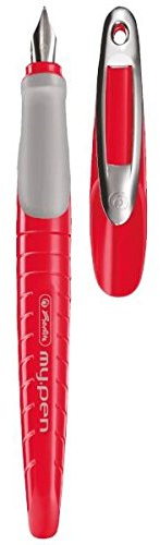 Herlitz 11162468 Schul-Füllhalter (my.pen) M-Feder korall/grau LW