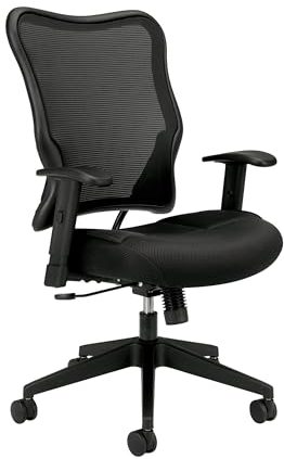 HON Wave Ergonomischer Bürostuhl mit hoher Rückenlehne und verstellbaren Armlehnen, atmungsaktives Netzgewebe, ergonomischer Schreibtischstuhl für Computer, Büro, Arbeit, 360° Drehgelenk, Synchro-Tilt